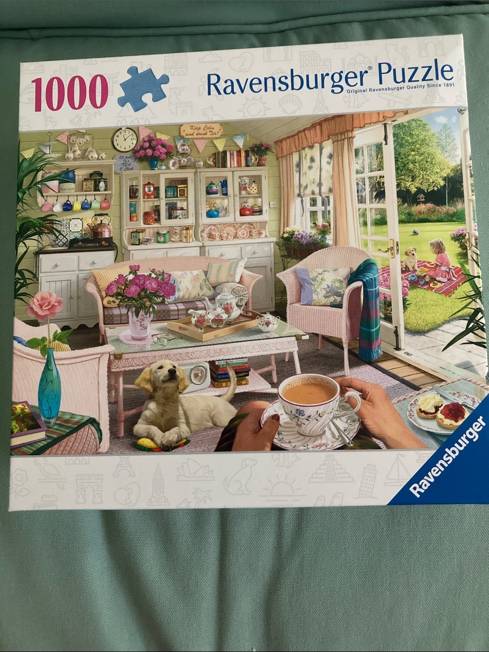 Ravensburger Cozy Cottage Tea Cup Puzzle - Pink, Green, Blue